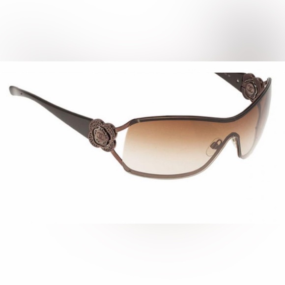 CHANEL 4164 Camellia Flower Swarovski Crystal CC Shield Sunglasses - vintage 2k - Picture 1 of 9
